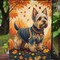 Edge Collections - 11 1/4" X 15 1/2" - Multicolor - Garden Silky Terrier Fall Garden Flag - 1 Piece